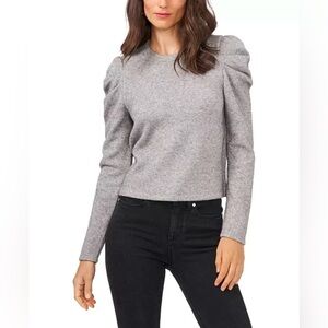 NWOT 1 State Women's Draped Shoulder Long Sleeve Crew Neck Top